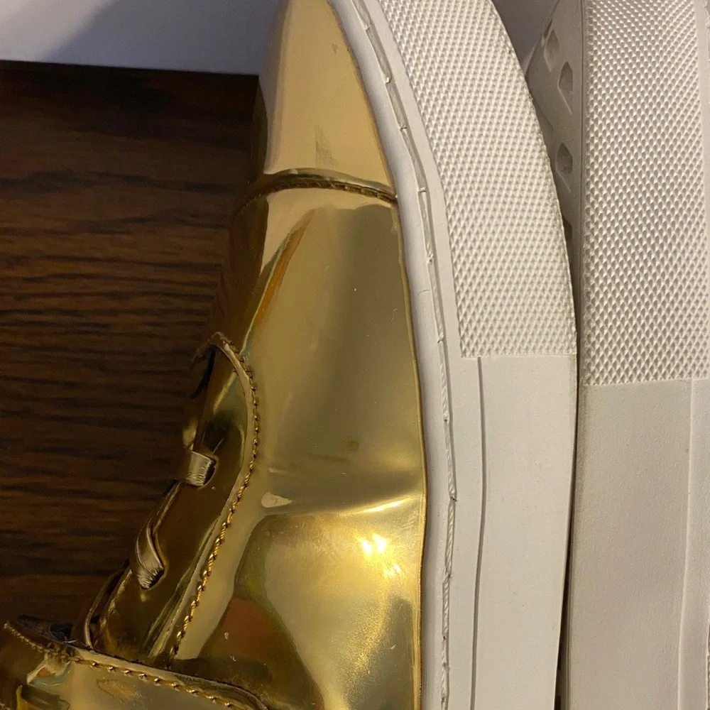 Radii Cylinder 24K Gold Bar High Top Sneakers Metallic Gold Mens 10 With Box - Picture 6 of 14